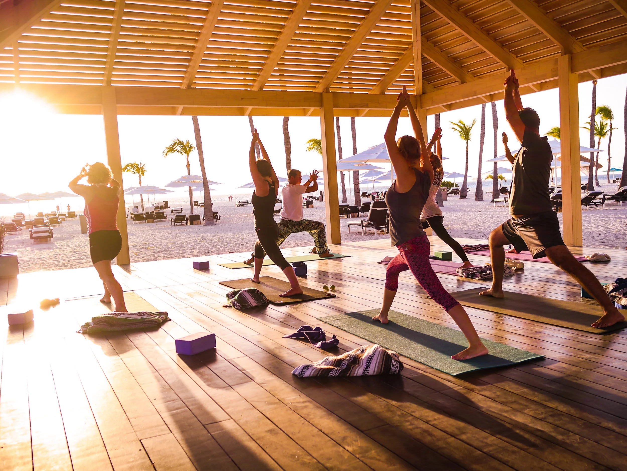 Our designed yogadeck at Manchebo