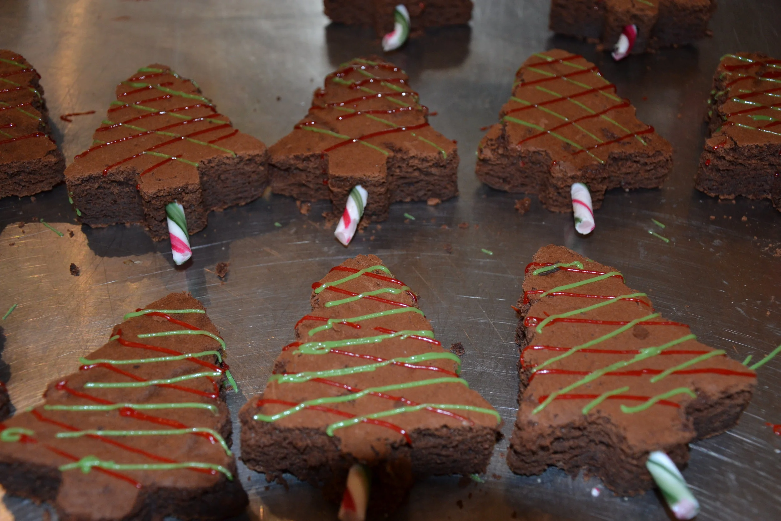Christmas Tree Chocolate Brownies