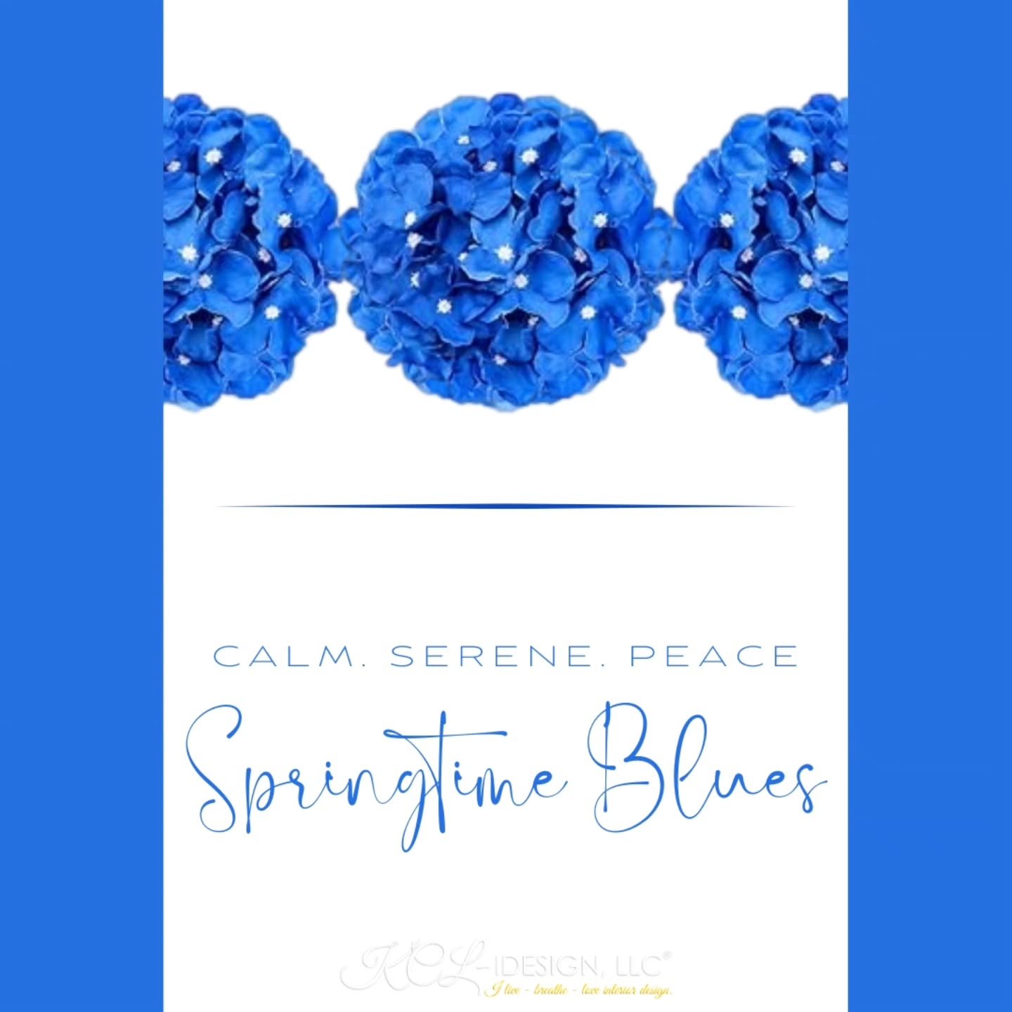 ℂ𝔸𝕃𝕄. 𝕊𝔼ℝ𝔼ℕ𝔼. ℙ𝔼𝔸ℂ𝔼: SPRINGTIME BLUES 💙💙💙

The world has many beautiful colors. It is exciting and intriguing to see how colors play a significant role when the seasons change.

As a designer, I have never gotten caught up in the ever-ch