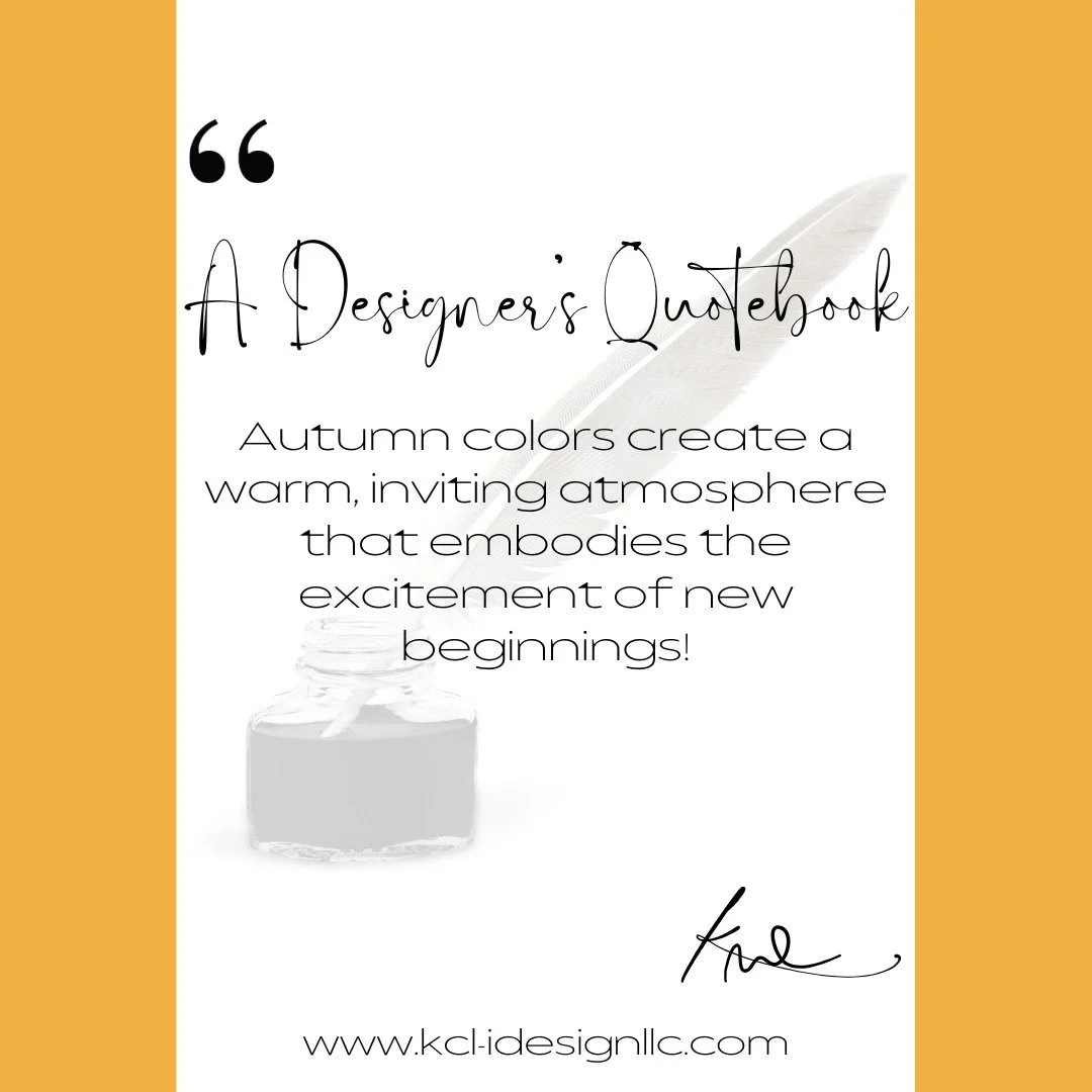 A Designer's Quote: Autumn colors create a warm, inviting atmosphere that embodies the excitement of new beginnings! XK 🧡
.
.
.
.
.
.
.
#accent
#atmosphere 
#autumn 
#autumnvibes 
#autumncolors 
#bold 
#color
#childofgod 
#colorpalette 
#colorscheme