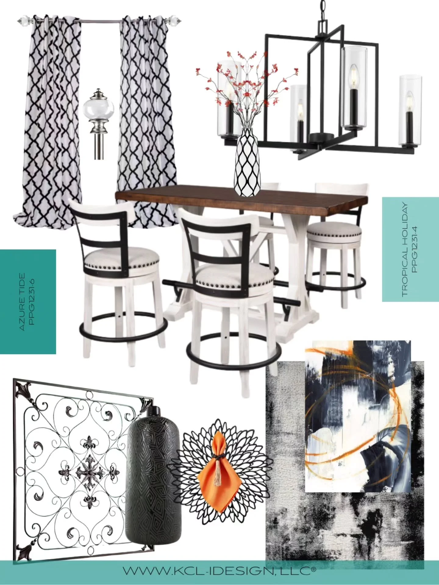 I am reposting one of my favorite moodboards&mdash;because, honestly, it deserves another moment. 👀

Black. White. And a pop of orange. 

This breakfast nook is a breathtaking blend of style and functionality, creating the perfect morning retreat! T
