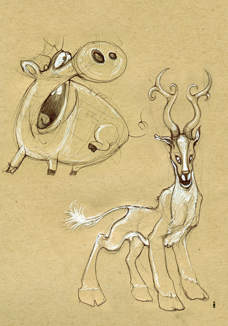 Pig and Deer