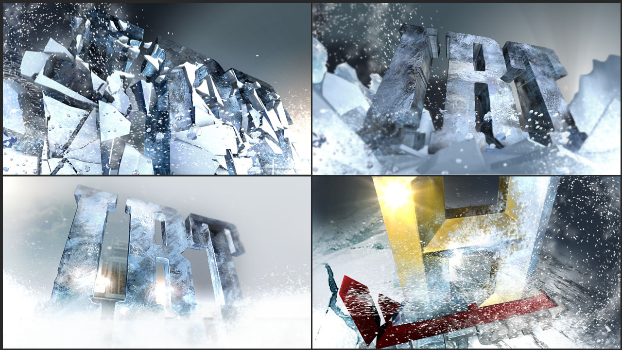 ICE ROAD TRUCKERS: LOGO CONCEPT RESOLVE CLIENT: GUEST STAR for HISTORY CHANNEL A design for a logo resolve animation for the Ice Road Truckers Show Package
