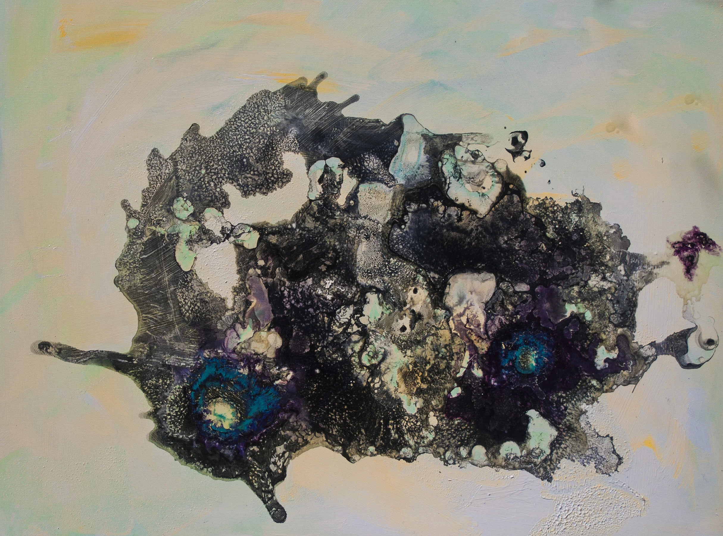 Tissue Sample #28, mixed media, 30"x40", 2015