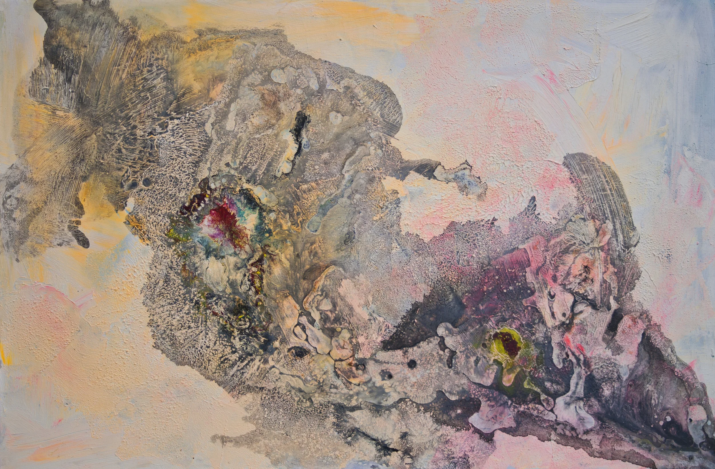 Tissue Sample #25, mixed media, 24"x36", 2015