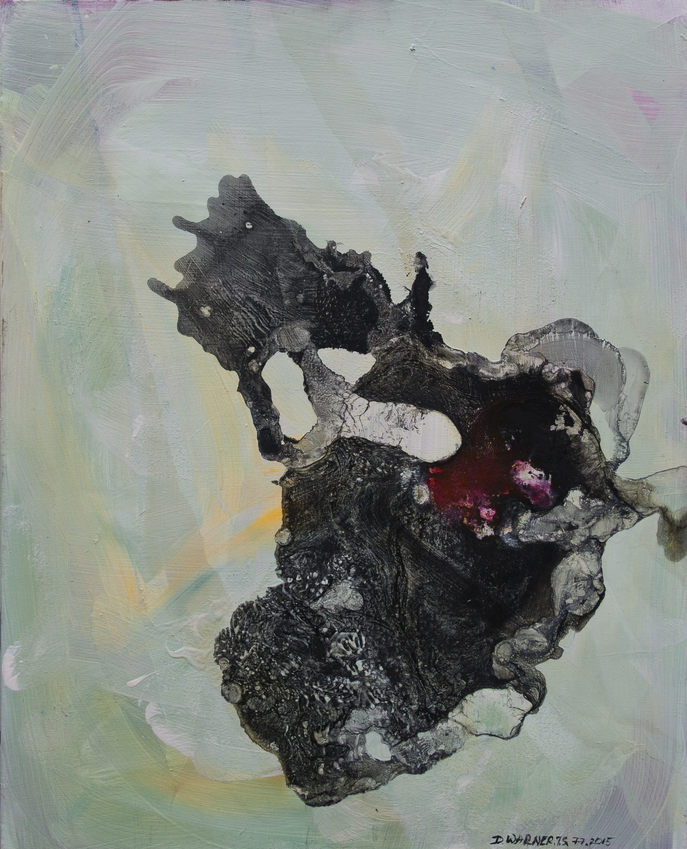 Tissue Sample #77, mixed media, 24"x30", 2015