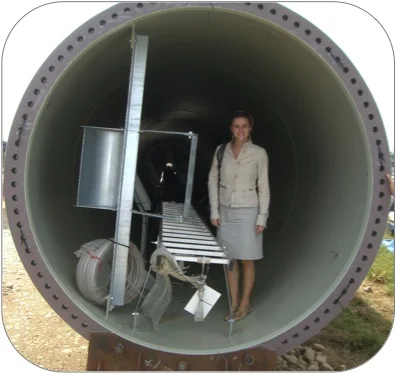  Tess inside a wind Turbine!