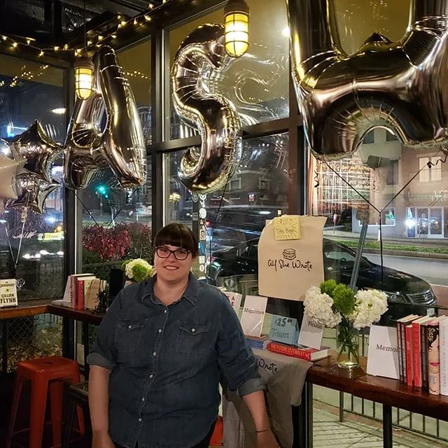 Had an incredible time with @allshewrotebooks and @winterhillbrewingcompany raising money for All She Wrote's future brick and mortar home. So excited to have a dedicated source for female, queer, and LGBTQ authors in town!  Keep All She Wrote in mind for your holiday book buying needs.