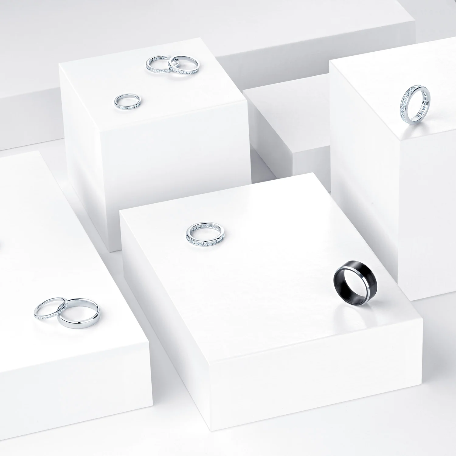 A Cityscape of Wedding Bands beauty photography