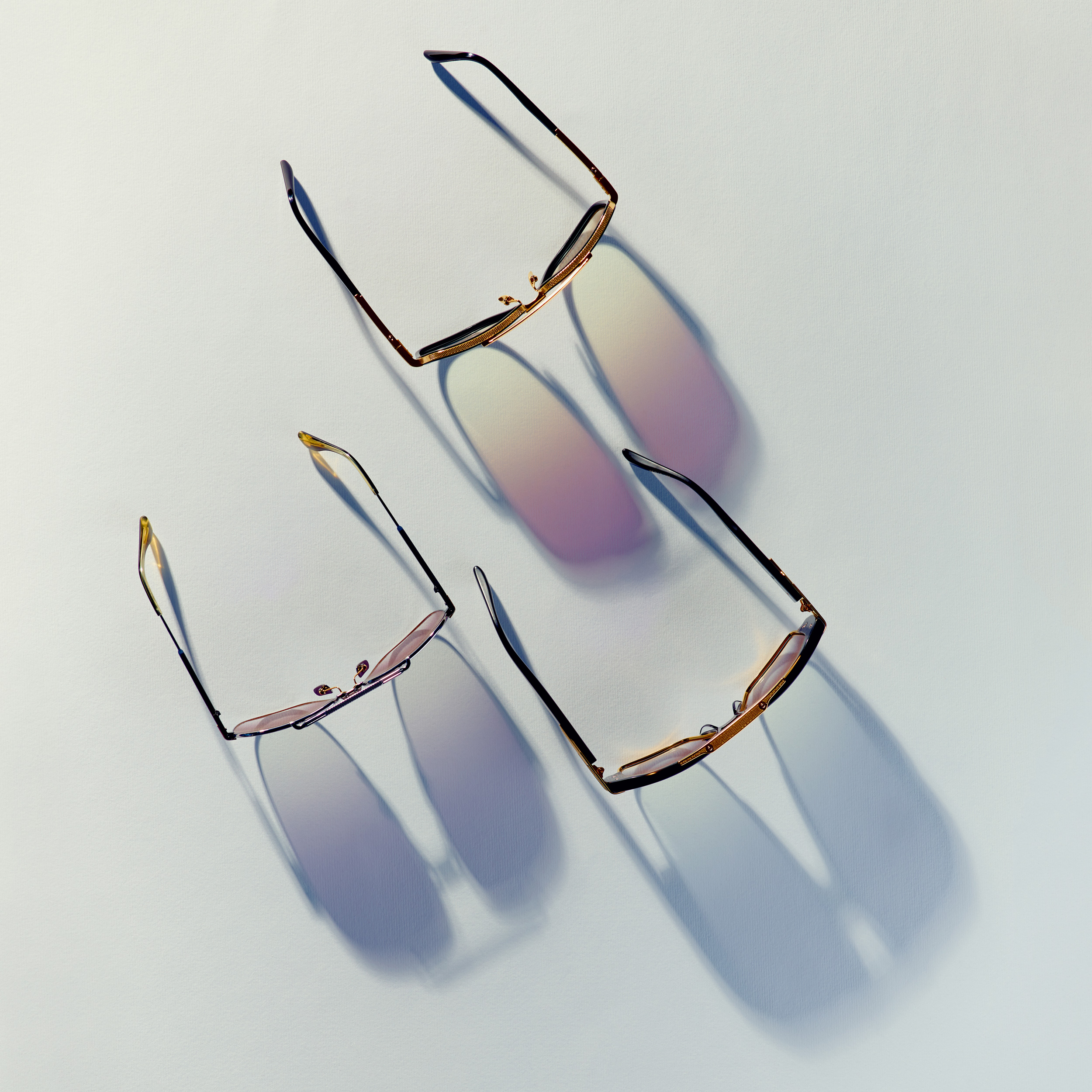 Aerial view of designer sunglasses