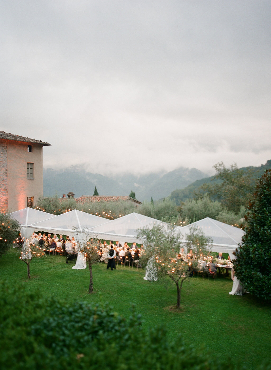 use tenting to create an intimate wedding atmosphere