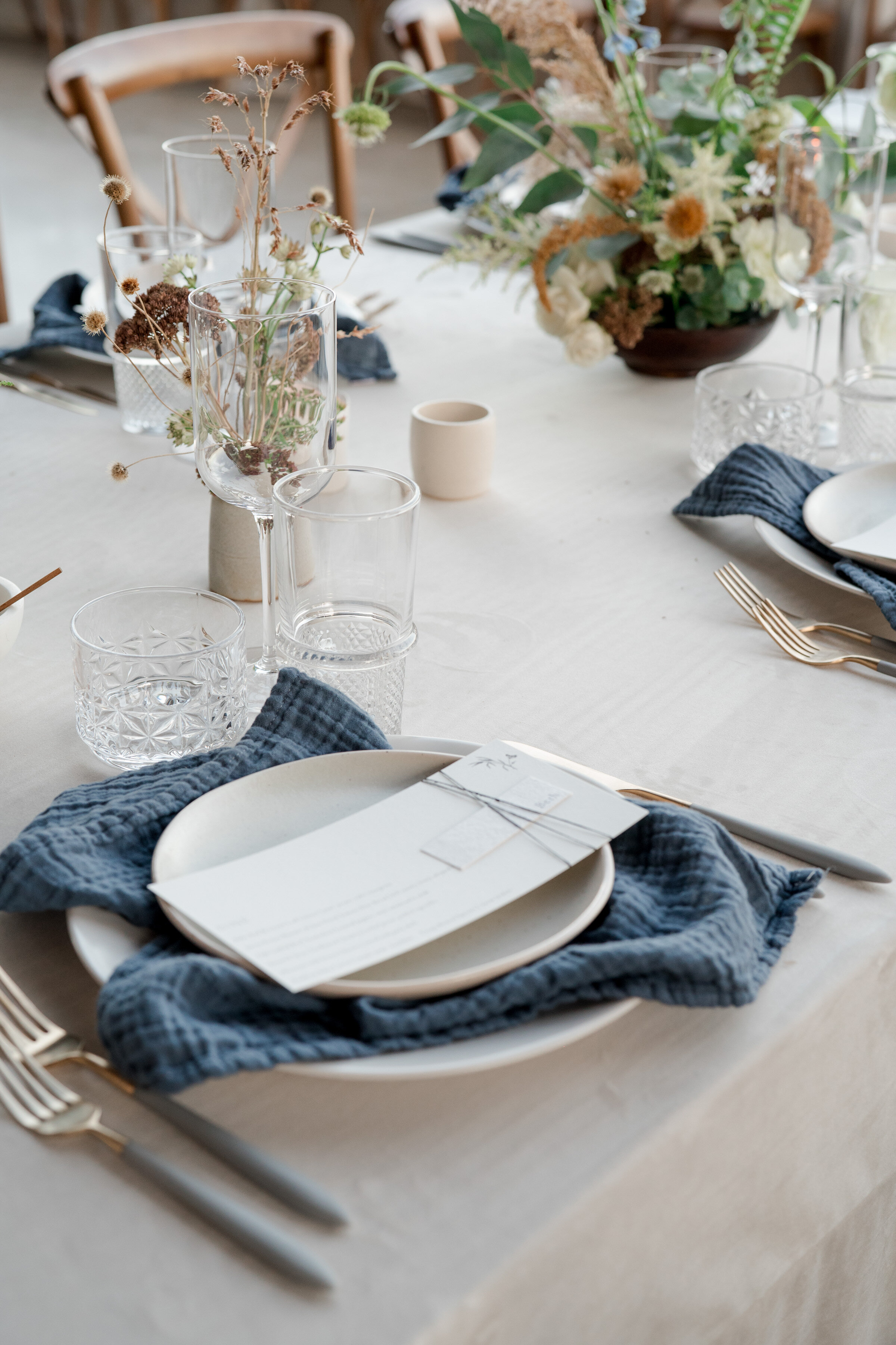 Blue and White Table Settings