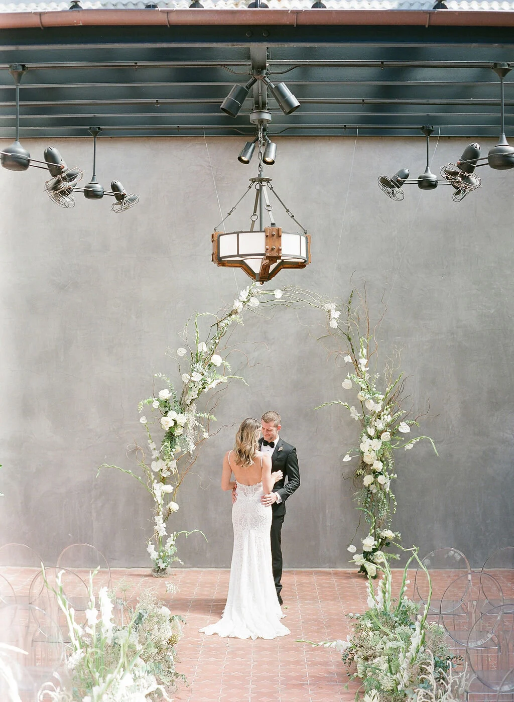 Couple at Hotel Emma Courtyard in San Antonio, Styled by BW Theory