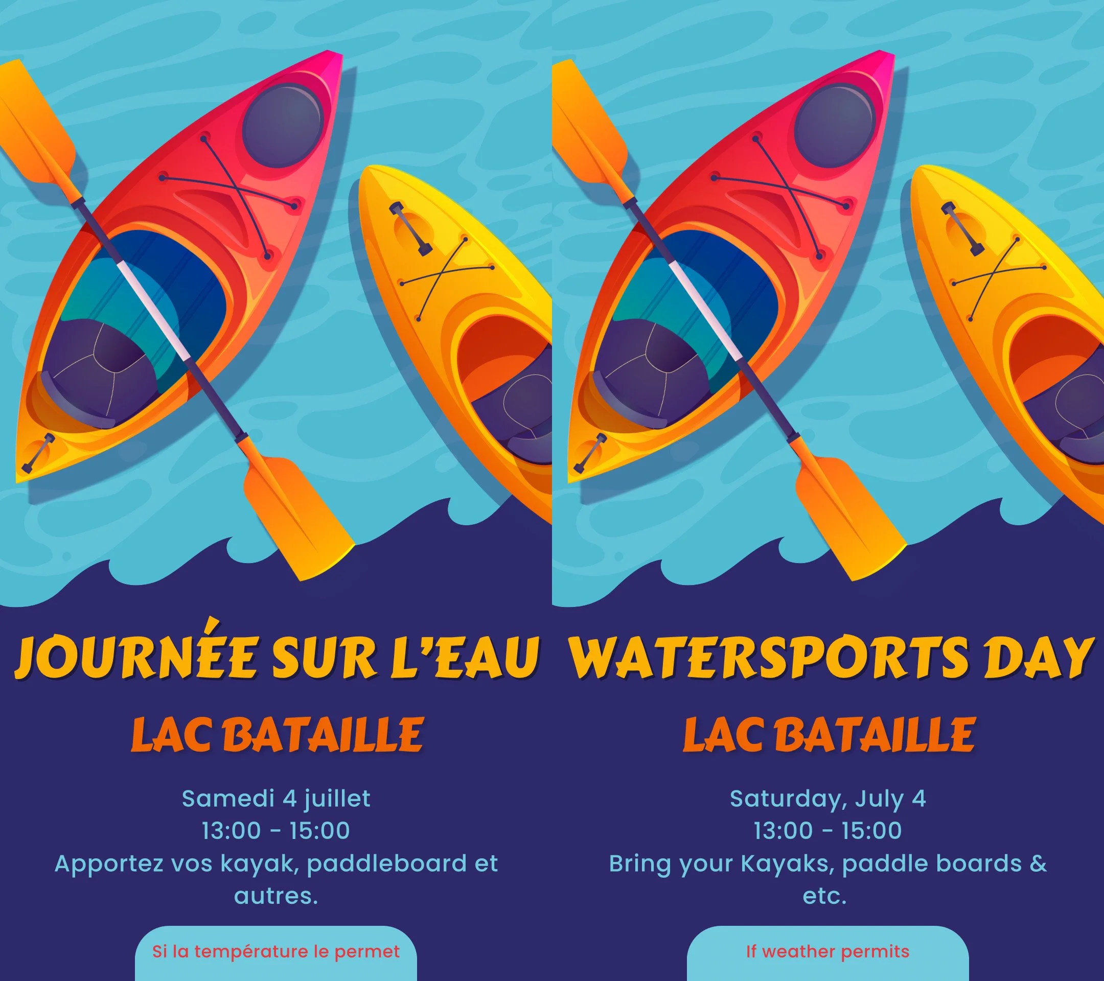 Journée sur l’eau – Watersports day