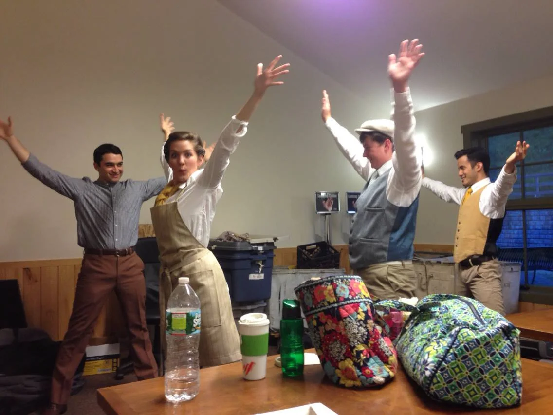 power stance-ing as sid before the opening of albert herring.