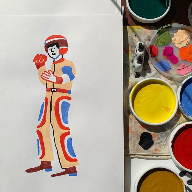 I wish i had the same outfit.
.
.
.
#japanesevintage #crazypant #japan #illustration #drawing #gouache