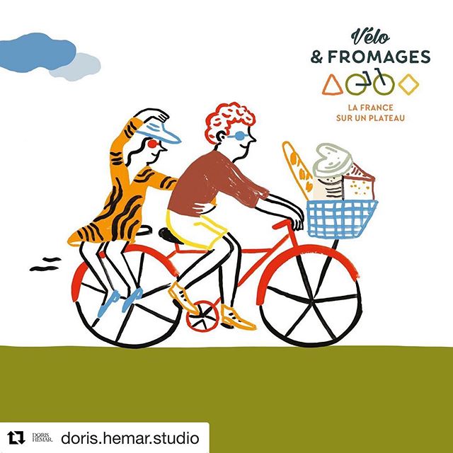 Nouvelles illustrations pour @veloetfromages en collaboration avec @doris.hemar.studio qui a cr&eacute;e l&rsquo;identit&eacute; visuelle !
Des itin&eacute;raires affin&eacute;s pour p&eacute;daler, d&eacute;couvrir et se r&eacute;galer &agrave; trav