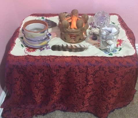 My little altar where I meditate and find inspiration every morning.