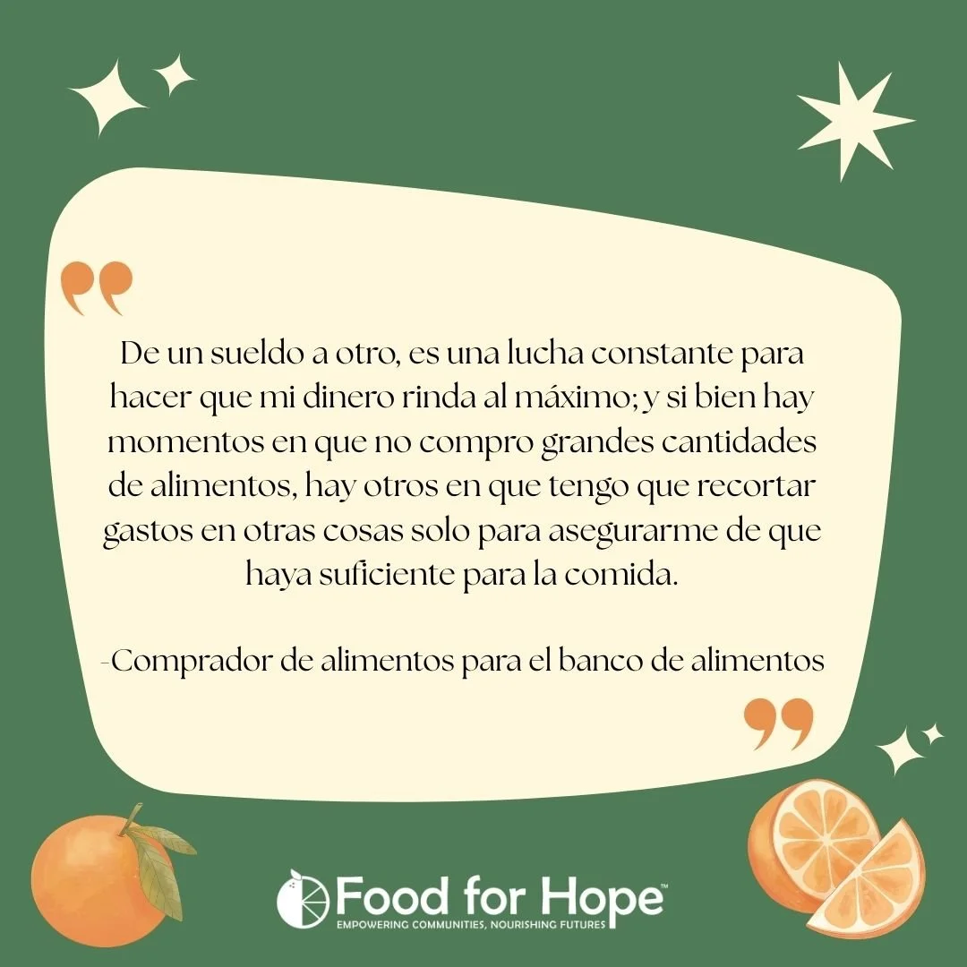 Quote from Pantry Shopper in Spanish.