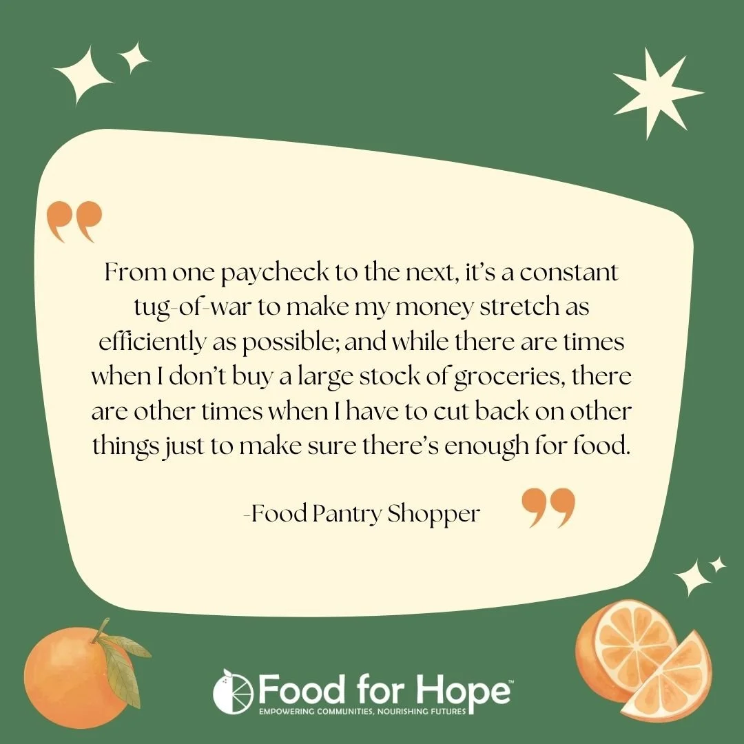 Quote from pantry shopper.