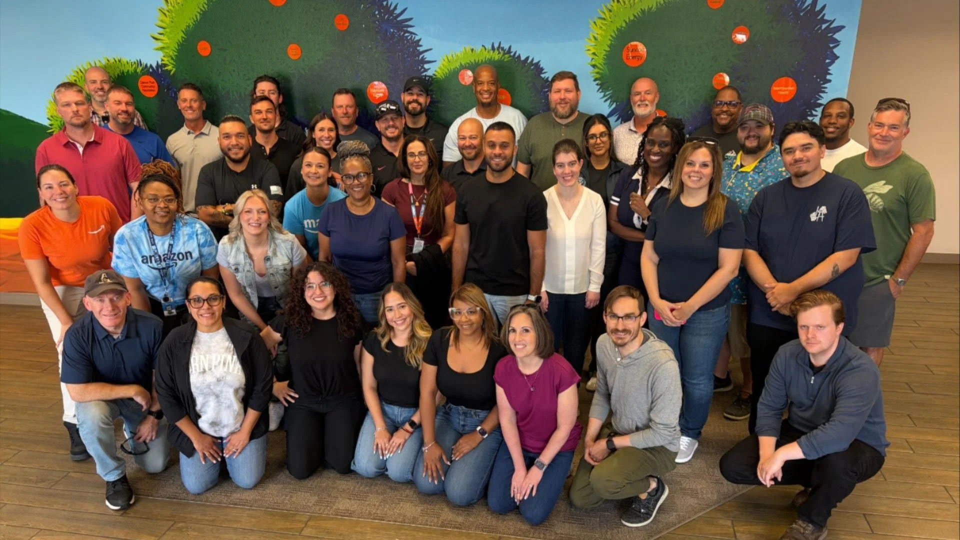 Group photo at Food for Hope with local volunteers.