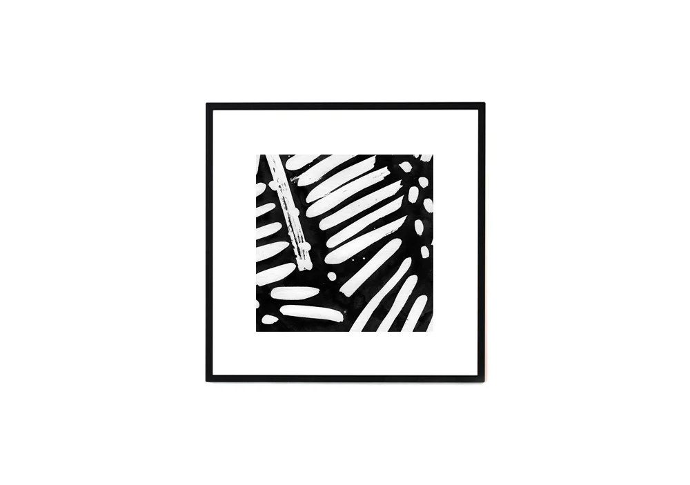 13 X 13 CHARCOAL JANI PRINT 