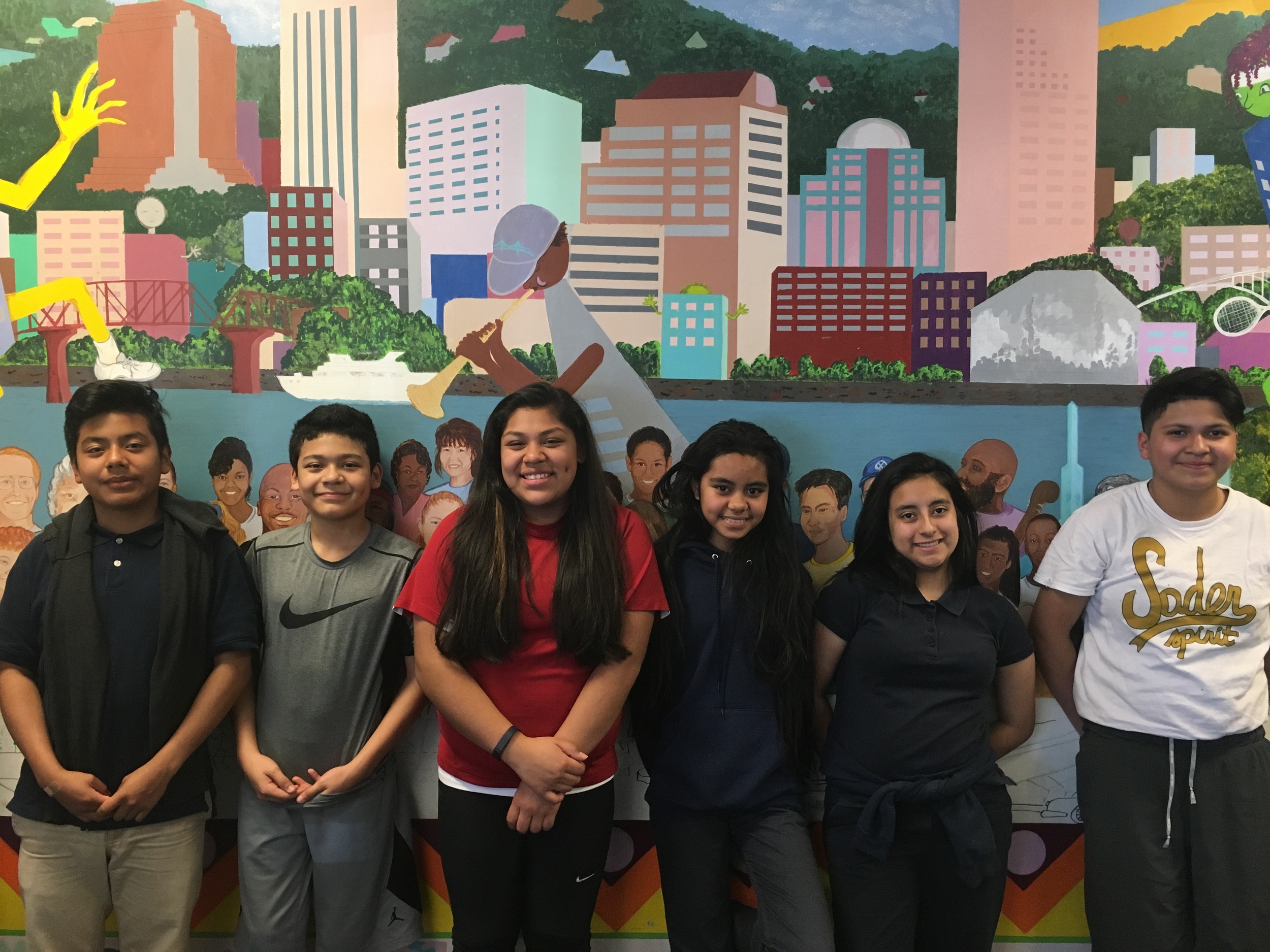 Cesar, Angel, Kassandra, Gemma, Emamaria, and Mallory are 7th Graders in Portland Tennis & Education who are applying for the Jack Kent Cooke Young Scholars Program.