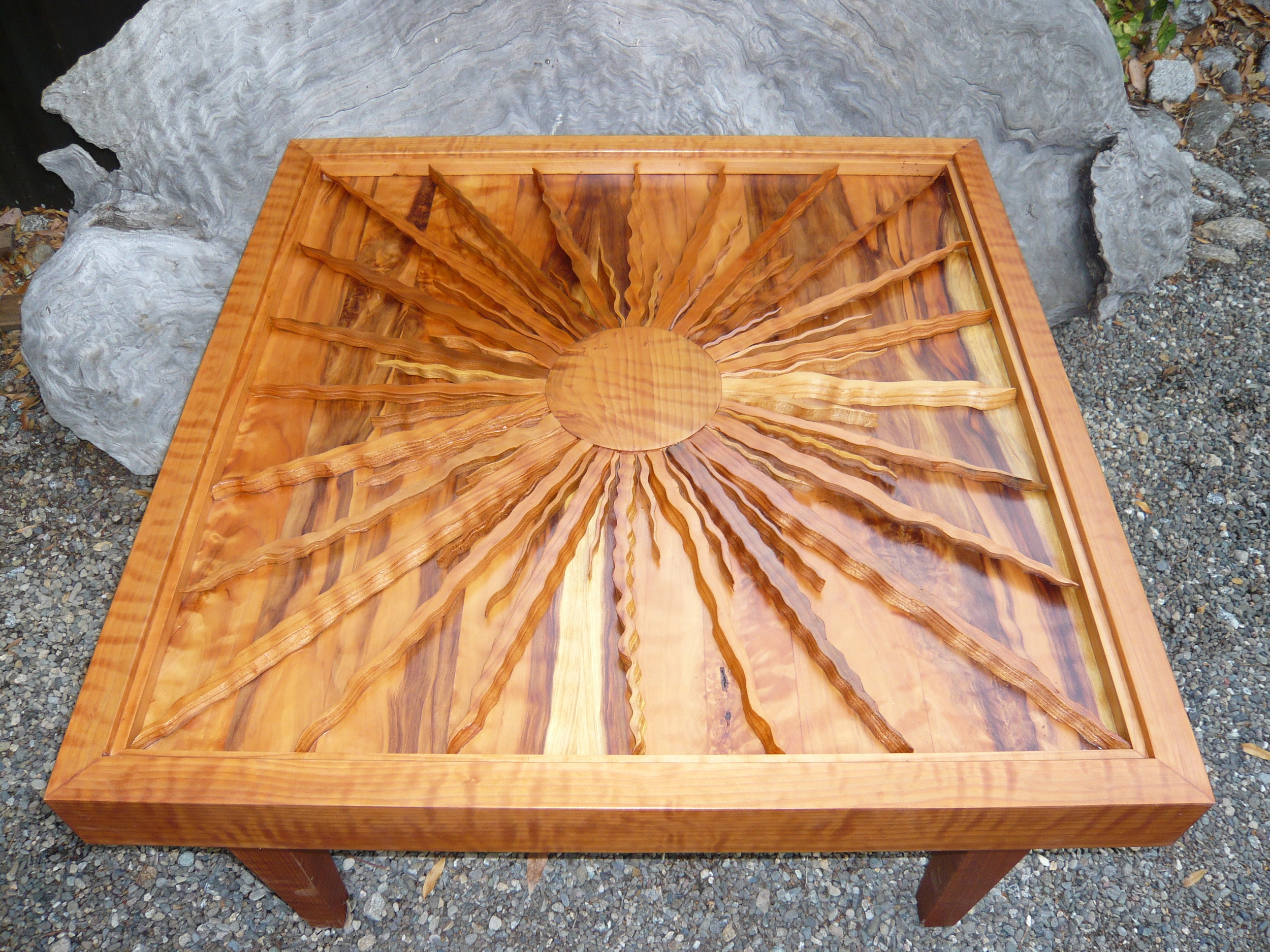 Coffee Table Square Sunburst