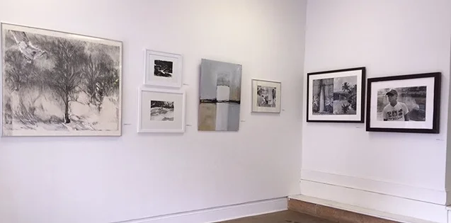 Works by (L to R) Susan Lowry, Megan Culp, Kackie St. Clair and Michael M. Koehler