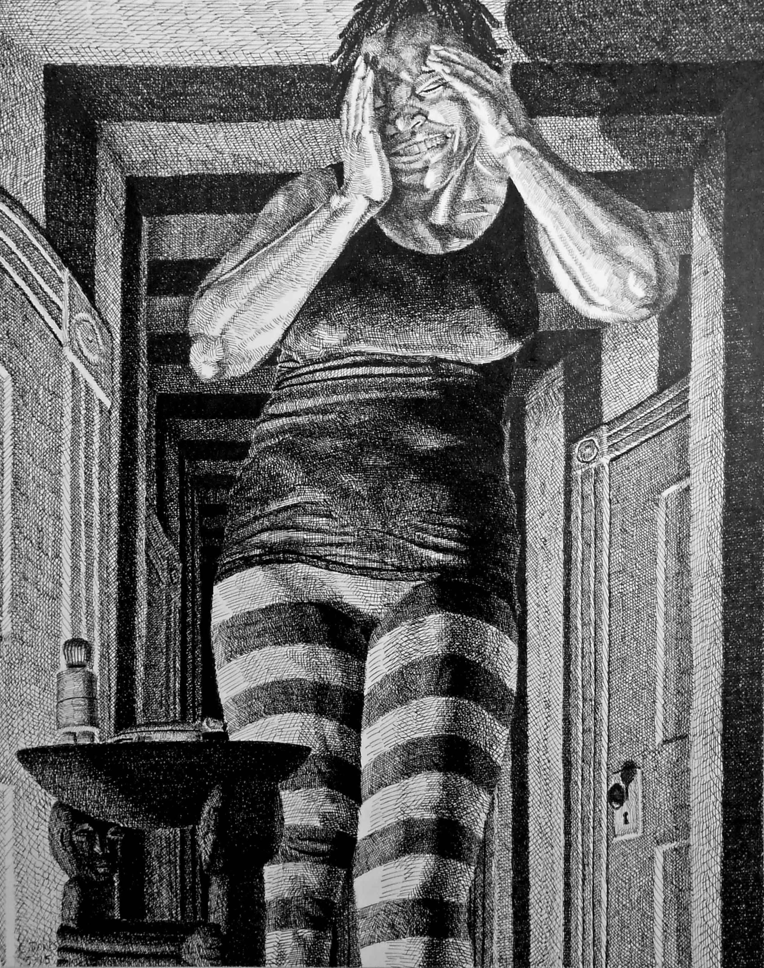 Cavin Jones' drawing from his "Into Wonderland" series. 