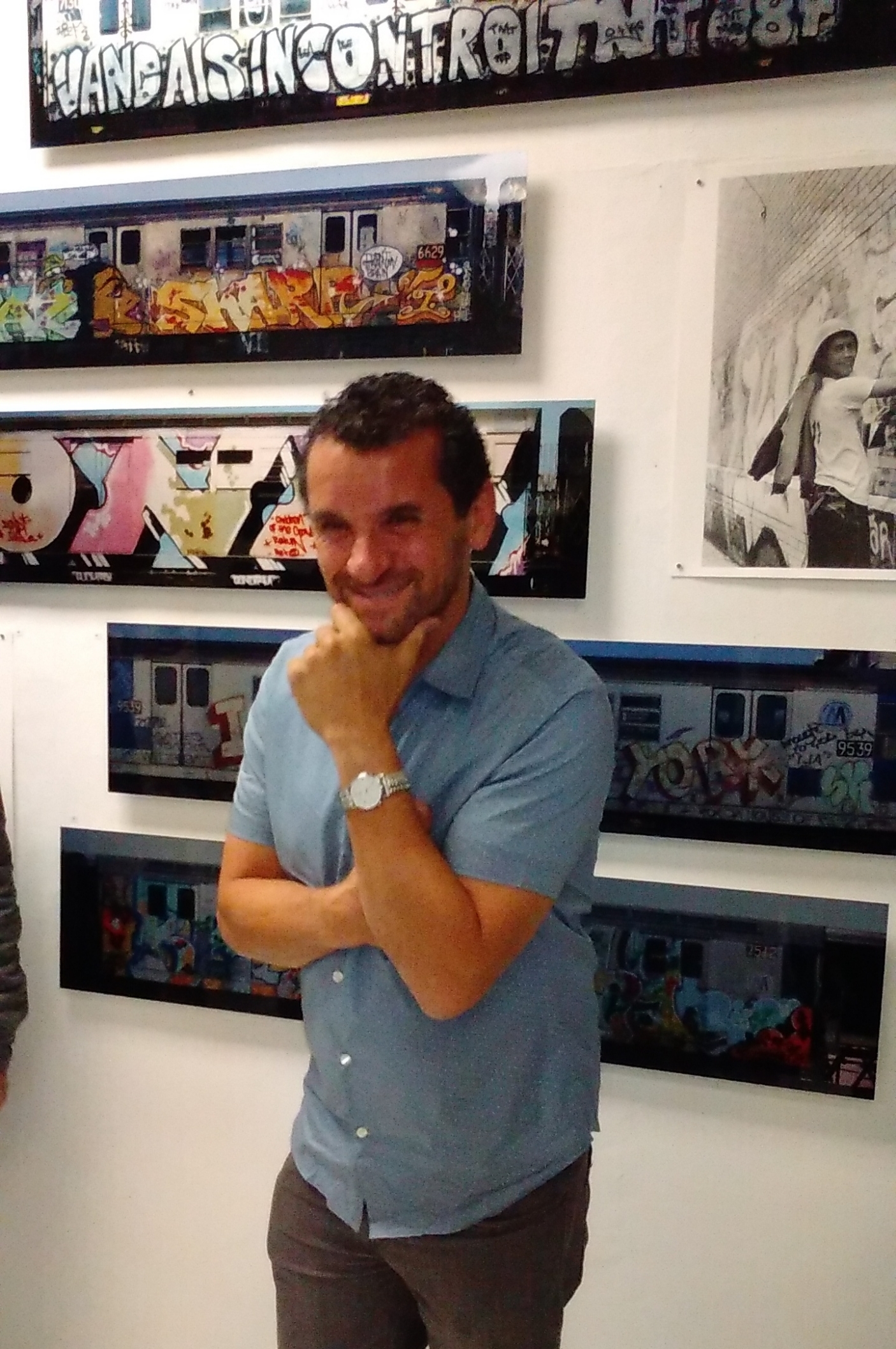 Graffiti artist Lee Quinones joined us for the opening reception