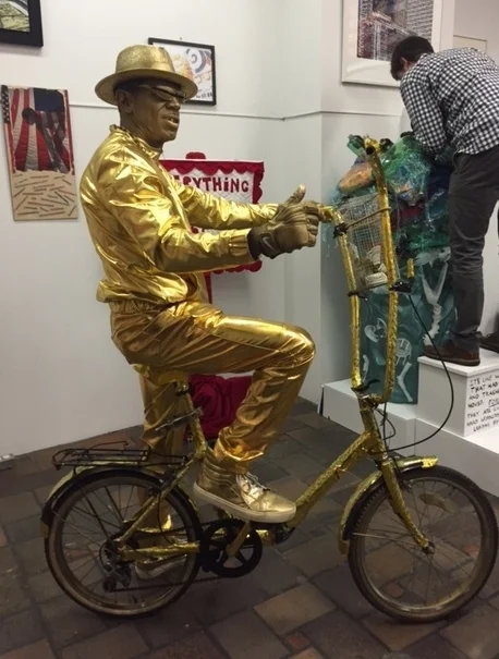 The "Gold Man" came to opening night!