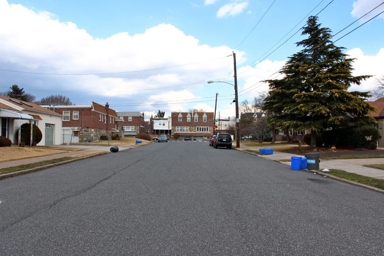 This is the house that I grew up in, new in 1959. Moved from Oxford Circle to the Far Northeast. It always felt very barren and desolate to me. A vast cultural wasteland. As long as I can remember, I wanted to leave.&nbsp; Jill Saull