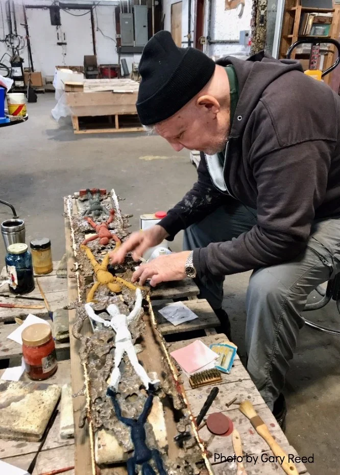 John N. Phillips at work.