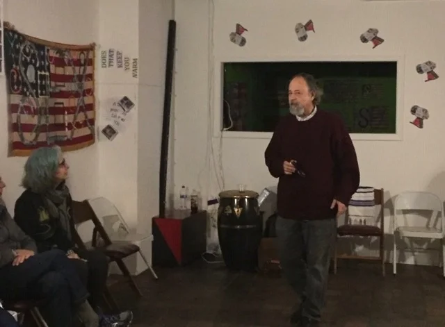 Dennis Moritz addresses the public.