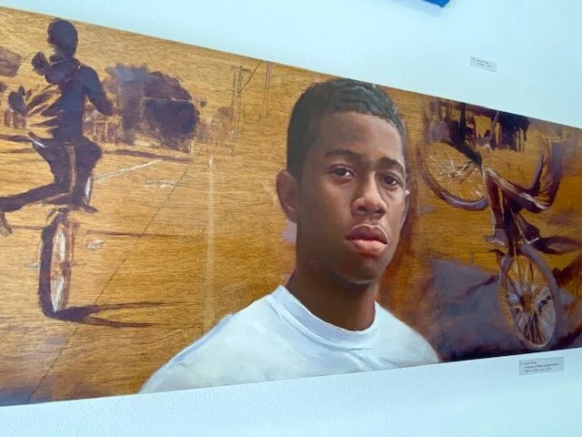 The winner of both the Artist Vote AND the Community Vote for Best in Show, “In Memory of William Livingston Bethel V”, by Garth Herrick.