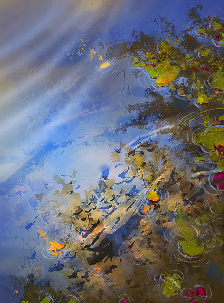 Reflections in the Water - iPad Pro plein air digital painting