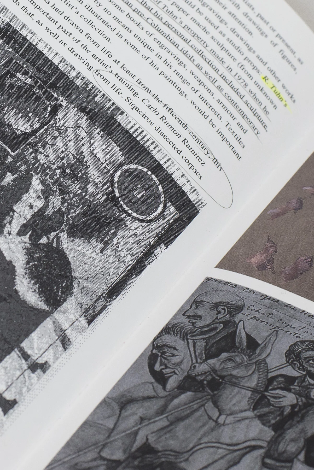 Detail of copy of A Closer Look: Techniques of Paintings, The National Gallery, 2012.* Featuring memorabilia from the artist’s collection. All Images by Aaron Christopher Rees. 