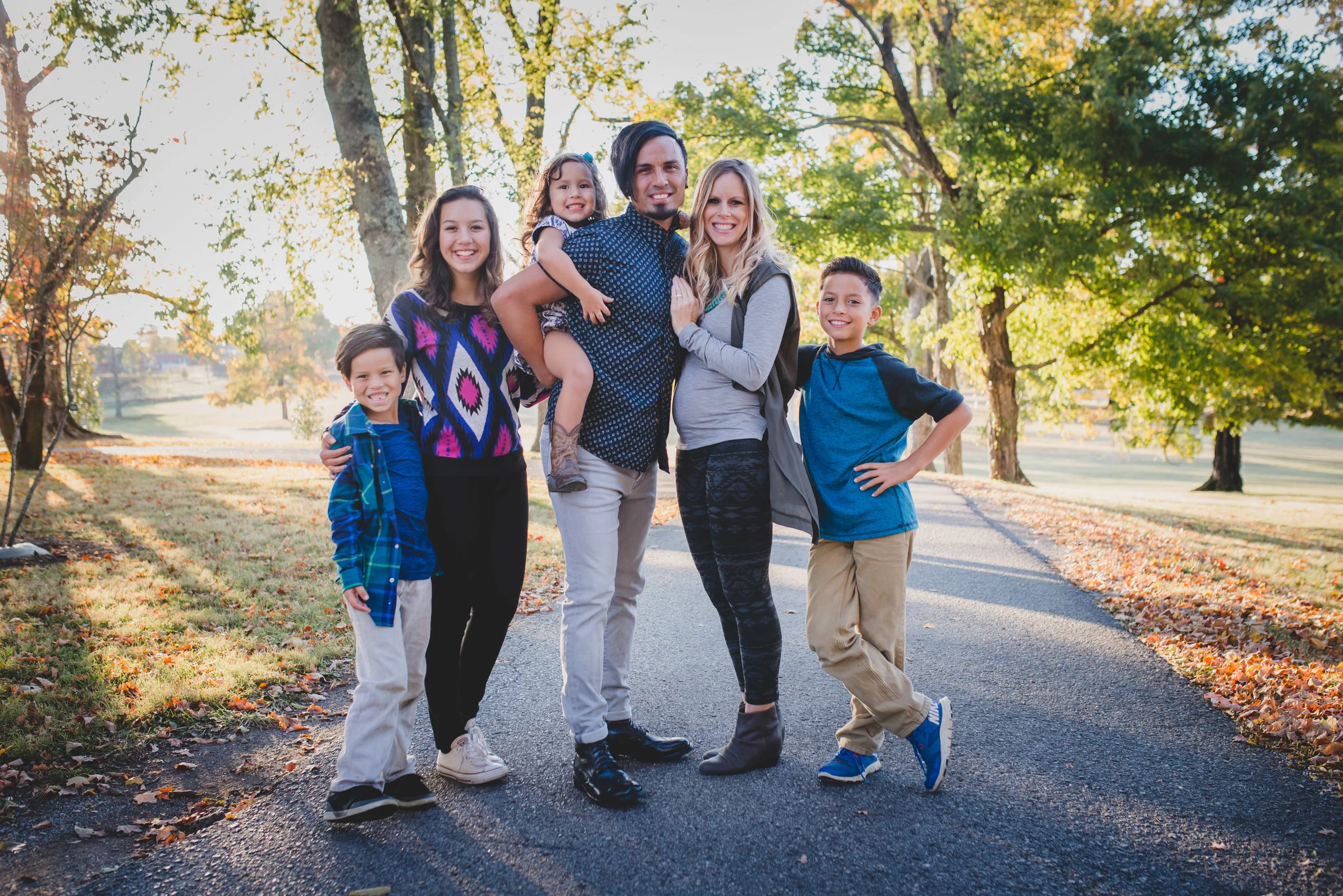Garner, with his family of 6, pictured left to right: Xavier Qodesh, Genesis Nicole, Malayah Alexia Karise, Gregg, Tara, Bonus Baby, and Justice Tsedeq. 
