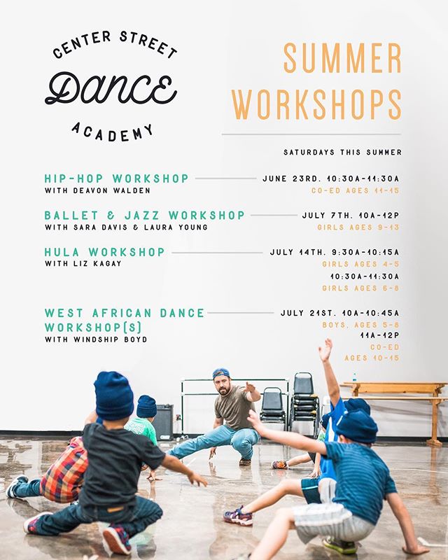 Do your kids want to keep dancing this summer? They can, at the CSDA Summer Workshops! Check them out and go to the link in bio to register! #csda #theartsatcenterstreet #meaningful #original #local