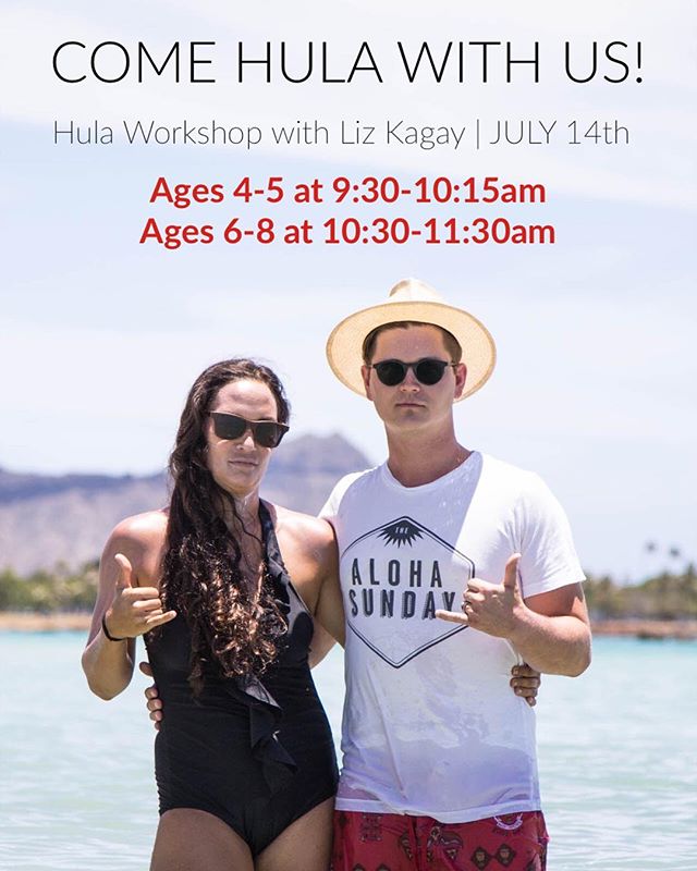 It&rsquo;s not too often you get someone as cool as Liz Kagay into the dance studio! But we win, because she&rsquo;s coming to ours July 14 for TWO hula workshops! To register your girls, visit our website (link in bio). Cost of workshop for 4-5 year