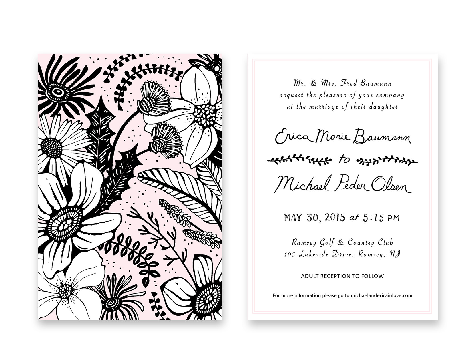 Erica and Michael Wedding Invite