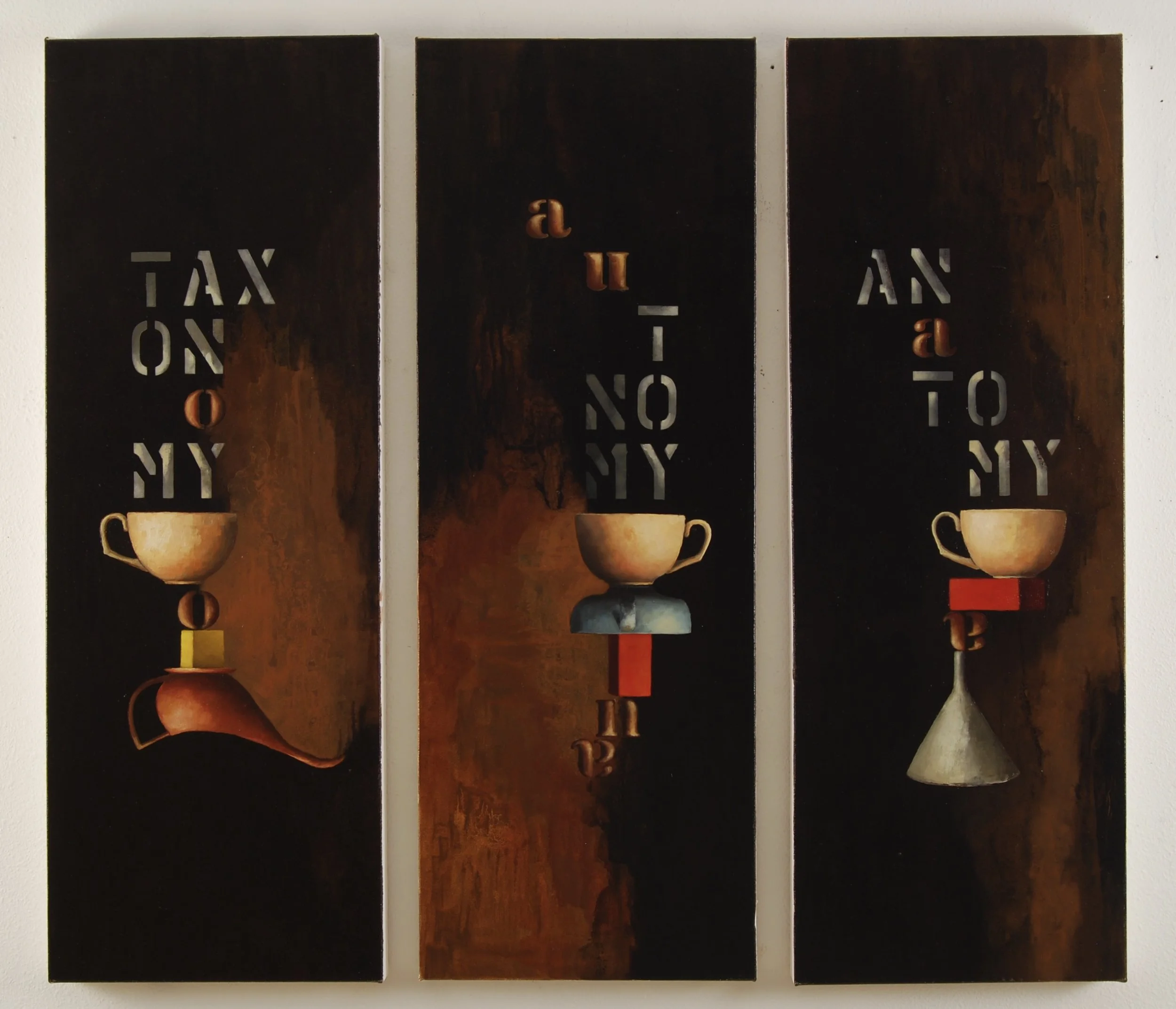 triptych oil on 3 canvases 36" x 40" overall