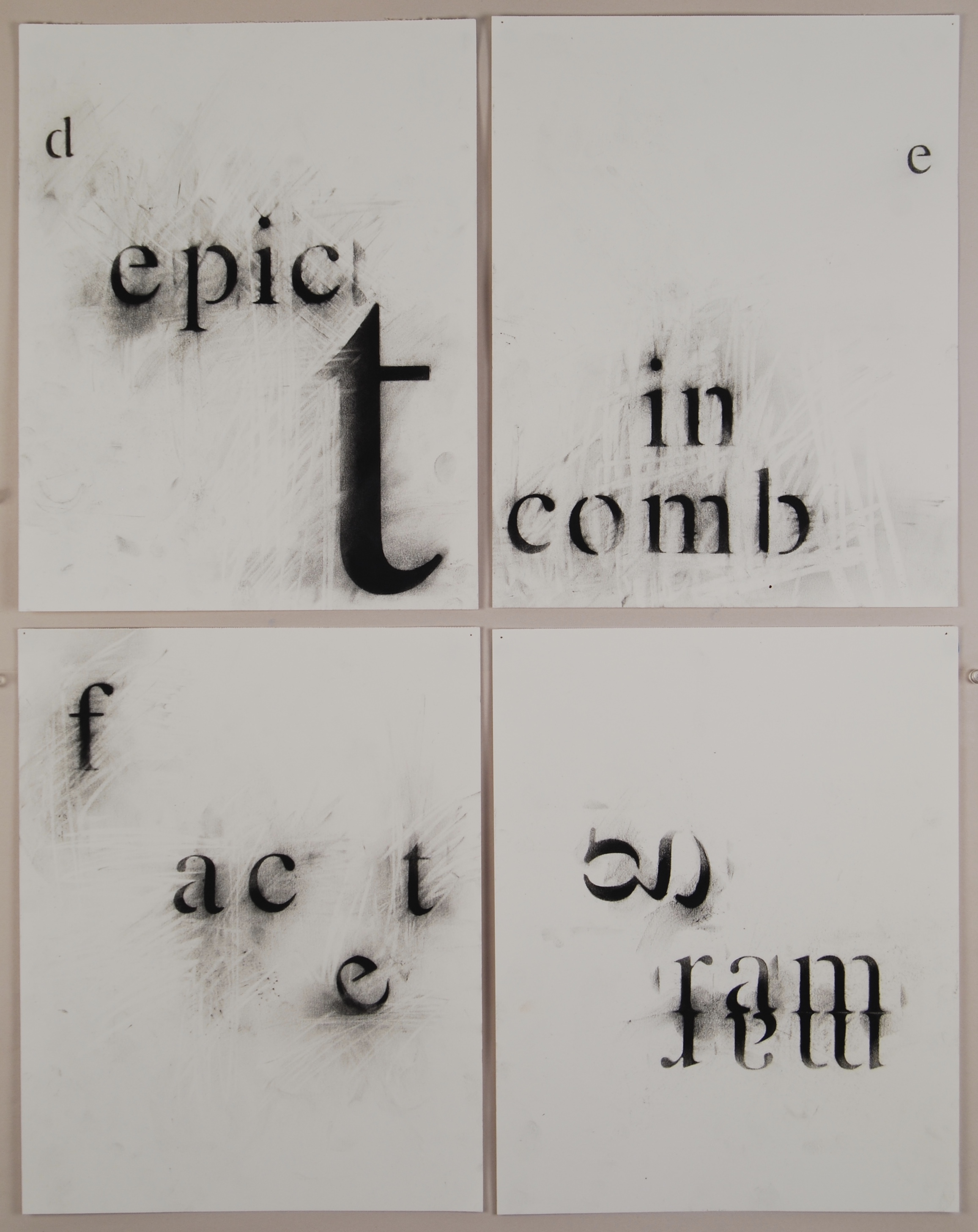 studies for d, e, f, g