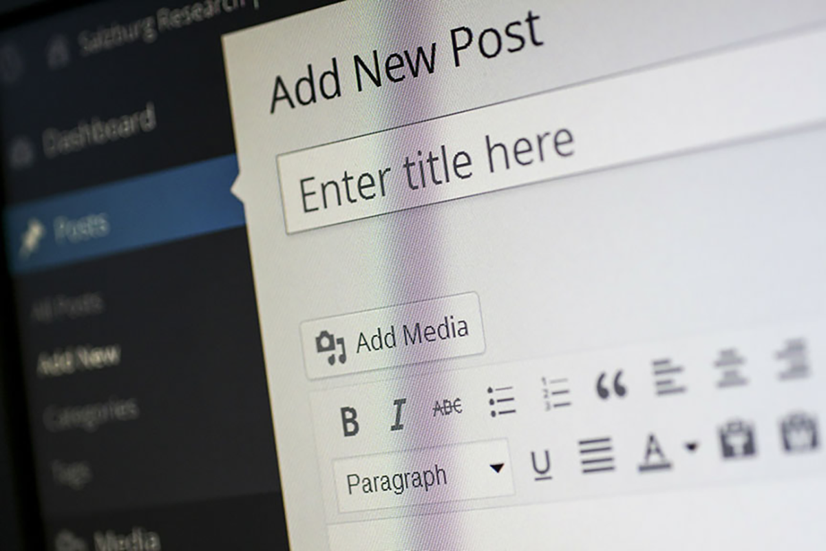 Content Management Systems (CMS) like WordPress--pictured here--are popular because they allow business owners to edit content such as SEO Title Tags quickly and easily.