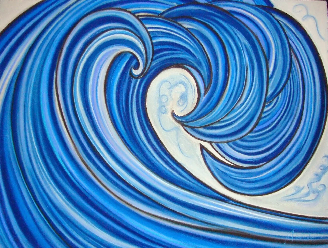 Wave. Chalk and Pastel. 18"x 20" 