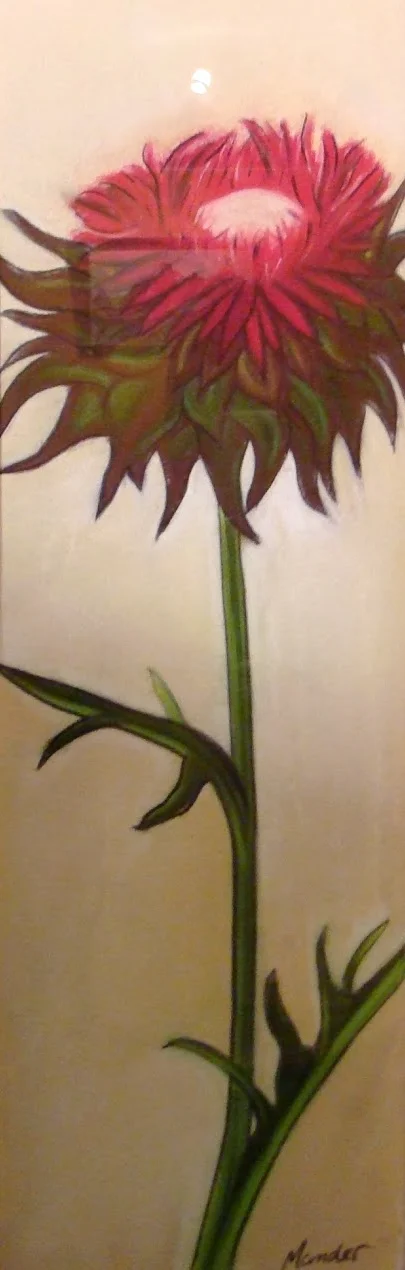 Thistle. Teton Pass, WYO. Chalk and pastel. 8" x 20"