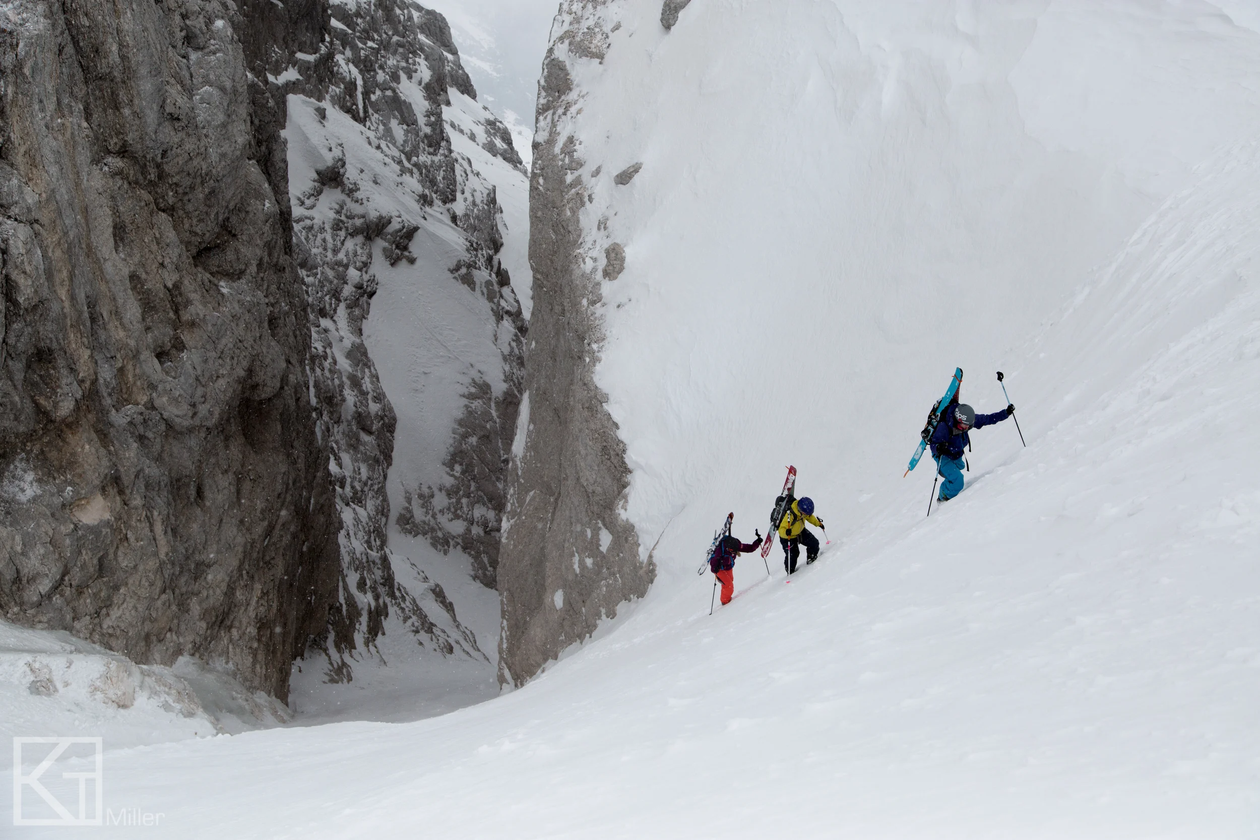  Slovenia: A spectacular couloir ski on the flank of Jalovec, the sixth highest peak in the Julian Alps&nbsp; 