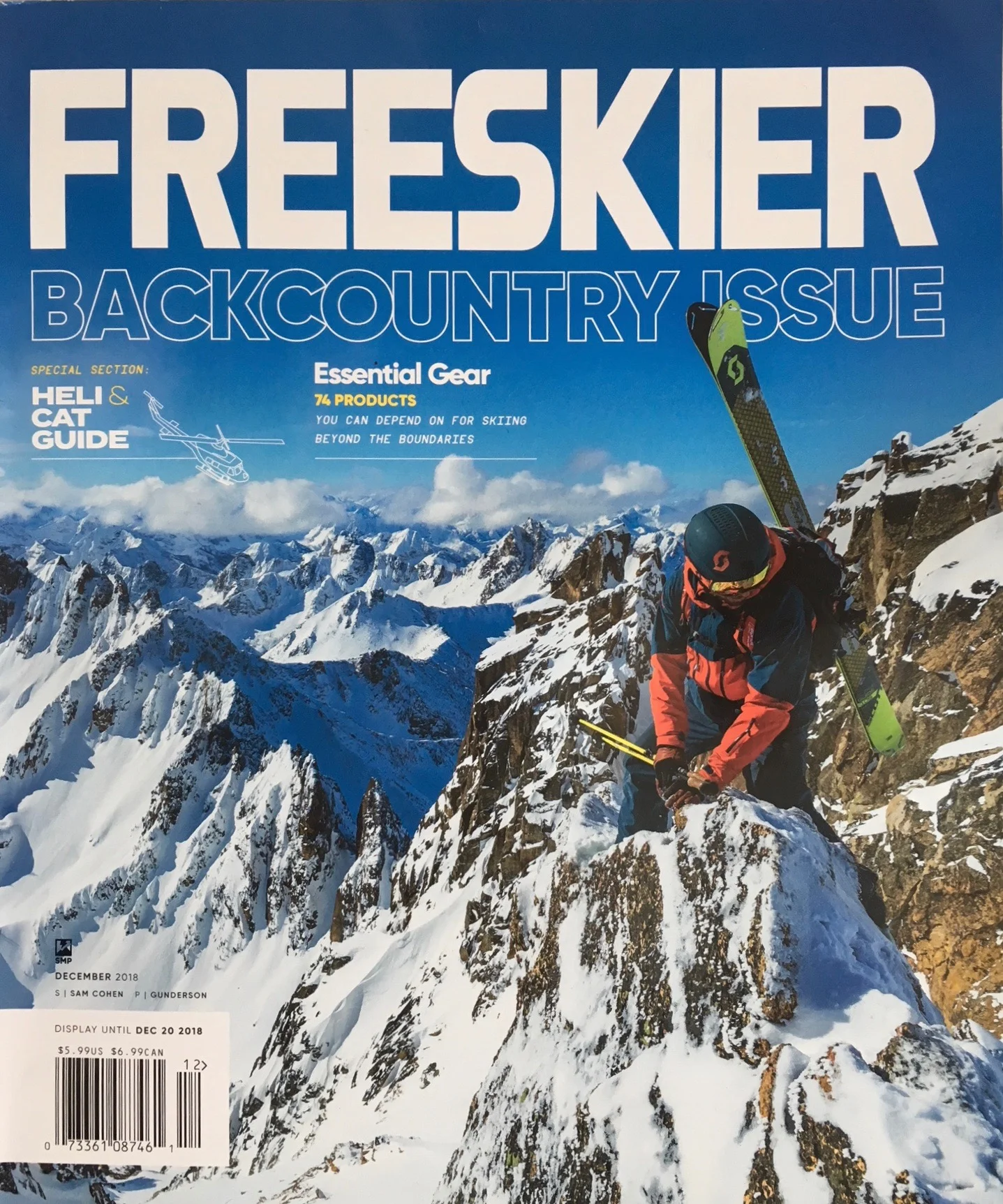 FREESKIER Magazine, December 2018 An essay explaing how the true ski bum is helping save the world through minimalist living, shunning the empty, wasteful world of over-consumerism, and finding fulfillment in conservation of resources and nature. Really!