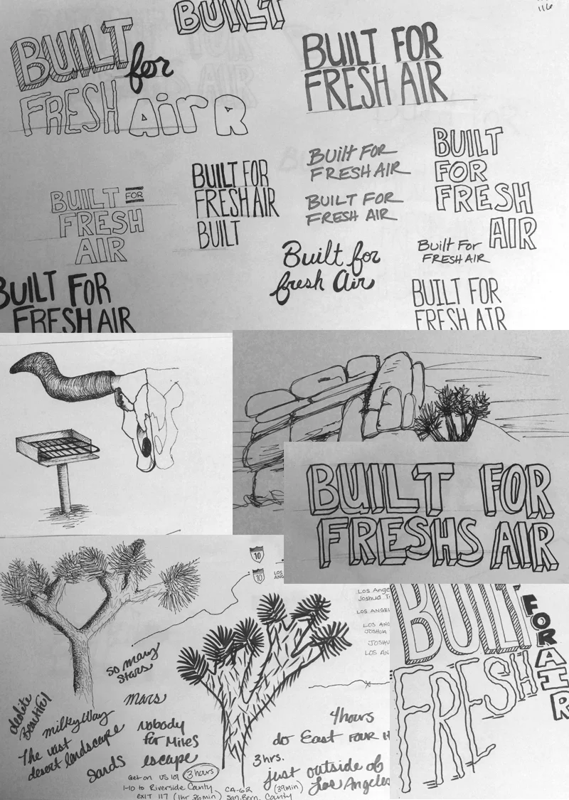 Some, of the preliminary doodles